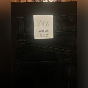 Zara Wide leg black jeans brand new with tags